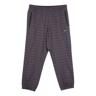 Nike Mens Nike Jacquard Logo Pattern Bundle Feet Woven Casual Pants/Trousers Dark Red CJ0804-010