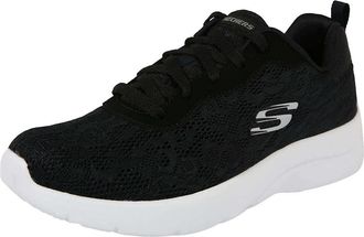 Skechers Zapatillas Deportivas Mujer Floral Mesh Lace Up Negro, Track Shoe