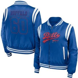 WEAR by Erin Andrews Womens WEAR by Erin Andrews Royal Buffalo Bills Bomber Full-Zip Jacket at Nordstrom, Size Xx-Large