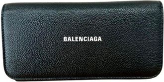 Balenciaga Black Leather Long Wallet (Bi-Fold) (Pre-Owned)