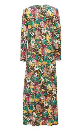La DoubleJ Long Sleeve Swing Dress in Temples Multicolor at Nordstrom, Size X-Small It