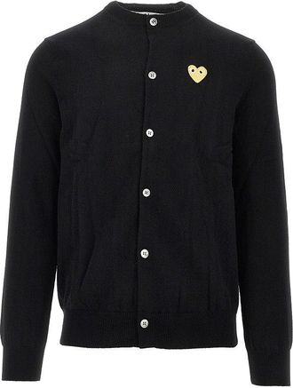 Comme Des Gar&ccedil;ons Wool cardigan with Heart patch Man M