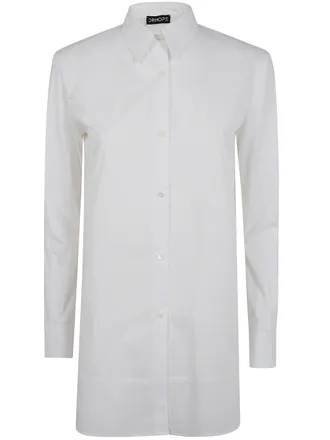 DRHOPE Camicia Manica Lunga Long Shirt