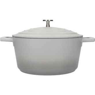 MasterClass Cazuela Mediana Con Tapa 4 Litros/24 Cm, Aluminio Fundido Ligero, Apta Para Horno Y Placa De Inducci&oacute;n, Gris Ombre