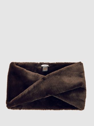 Reiss Chocolate Faux Fur Snood