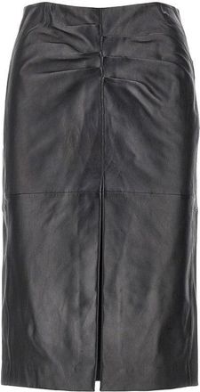 Isabel Marant Tuline leather midi skirt Woman 38