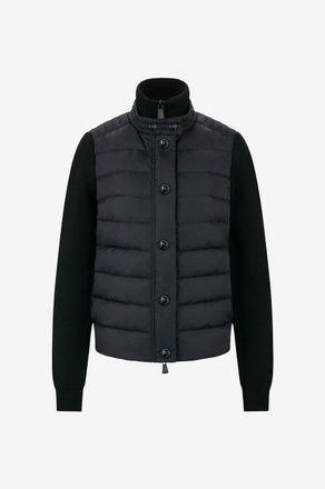 Moncler Woll-Cardigan mit Daunenteilen Apr&egrave;s-Ski