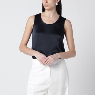 Max Mara Midnight blue satin top