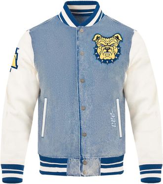 Pro Standard Mens College Varsity Blues Denim Jacket, S