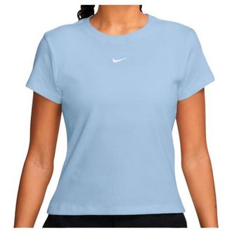 Nike Sportswear Tight Ribbed S/S T-Shirt Funktionsshirt f&uuml;r Damen | blau