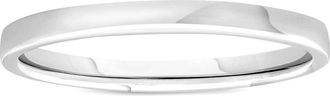 Pompeii3 2mm Plain Polished Platinum Comfort Wedding Band Size Selectable