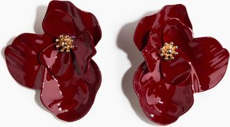 H&M Bl&uuml;tenf&ouml;rmige Statement-Ohrringe - Red