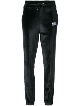 Marcelo Burlon Marcelo Burlon X NBA track trousers - women - Spandex/Elastane/Polyester - S - Black