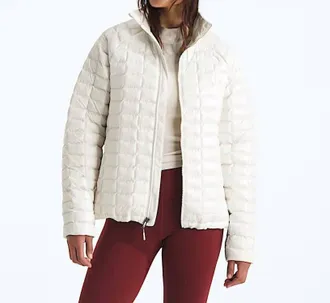 The North Face Thermoball Jacket In White Dune