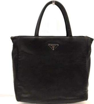 Prada Pre-owned Tote Bags, female, Black, Size: ONE SIZE Pre-owned Leather prada-bags
