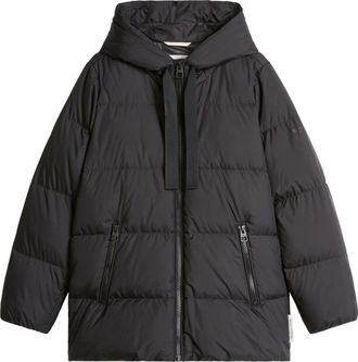 Marc O'Polo Donsjack met capuchon - Dames - Jassen - Zwart - Maat: XS Fleece