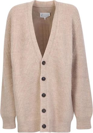 Maison Margiela Oversized Cardigan - Dames - Vesten - Beige - XS - Wol - Truien & Vesten