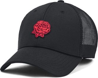 Under Armour Mens Blitzing Trucker HatHat, (003) Black / / Red, One Size