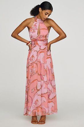 Anthropologie Maeve Cutout Halter Maxi Dress