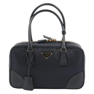 Prada Bauletto Re-Edition 1978 - Dames - Handtassen - Blauw - ONE Size - Nylon - Tassen