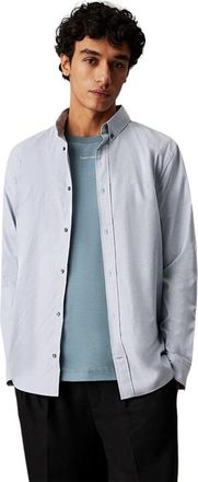 Calvin Klein Oxford Shirt - Heren - Casual Overhemden - Blauw - XL - Katoen - Overhemden