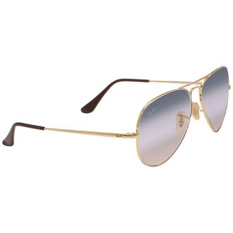 Ray-Ban Clear Gradient Blue Aviator Unisex Sunglasses RB3689 001/GD 58