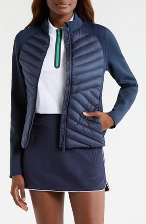 G/Fore Hybrid Quilted V-Down Golf Jacket in Twilight at Nordstrom, Size X-Large