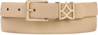 Kazar Beige riem met monogram riemlus - Dames - Riemen - Beige - 110 CM - Leer - Accessoires