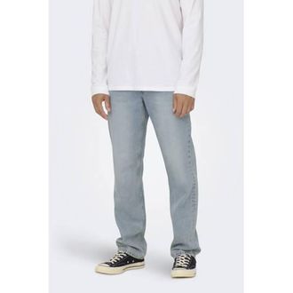 Only & Sons ONSEDGE straight leg jeans light blue denim
