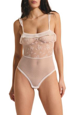 Etam Harmonie Bodysuit in Ecru at Nordstrom, Size Medium