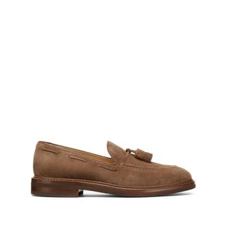 Brunello Cucinelli Schoenen, Heren, Bruin, 45 EU, Suède, Bruine Suède Kwastloafers