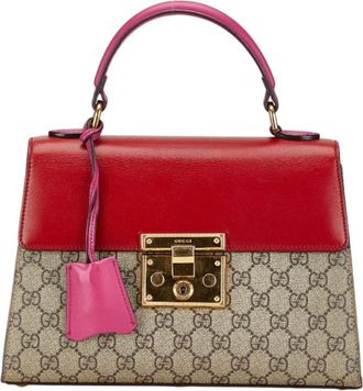 Gucci Supreme Coated Canvas And Leather Bag Size M