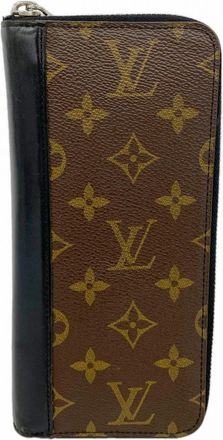 Louis Vuitton Black Brown Long Wallet (Bi-Fold) (Pre-Owned)