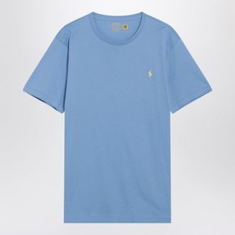 Polo Ralph Lauren Light Blue Cotton Custom Slim Fit T Shirt