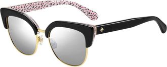 Kate Spade New York Black/Grey Zonnebrillen Karri/S - Dames - Zonnebrillen - Zwart - 53 MM - Accessoires