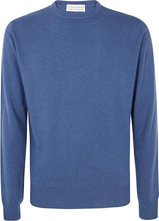 FILIPPO DE LAURENTIIS Stijlvolle ronde hals lange mouwen top - Heren - Ronde hals truien - Blauw - 2XL - Truien & Vesten