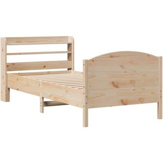 vidaXL Estructura De Cama Sin Colch&oacute;n Madera Maciza Pino 75x190 Cm Vidaxl