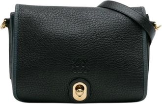 Loewe Pre-owned Cross Body Bags, female, Black, Size: ONE SIZE Pre-owned Leather Crossbody Bag