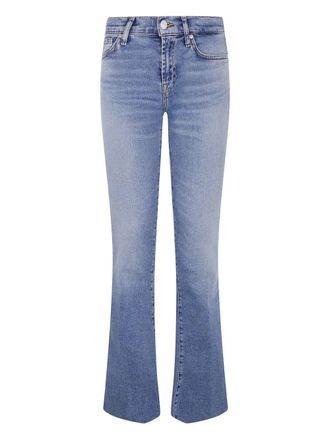 7 For All Mankind Cropped Alexa Sea Level With Raw Cut