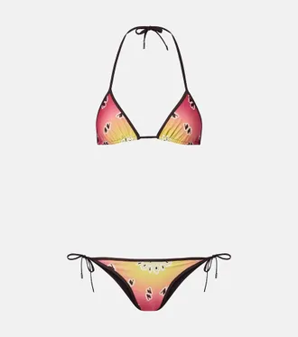 The Attico Printed bikini