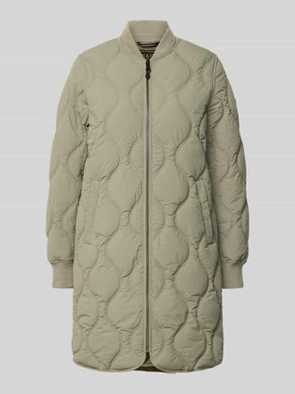 Superdry Steppjacke mit Stehkragen und Eingrifftaschen in Khaki, Gr&ouml;&szlig;e XXL