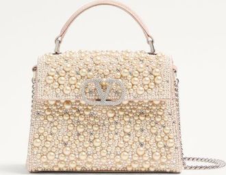 Valentino Garavani Valentino Garavani mini Vsling handbag with pearls, rhinestones and jewel logo Wo