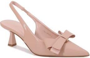 Berness Calliope Asymmetric Bow Slingback Pump in Beige at Nordstrom Rack, Size 6.5