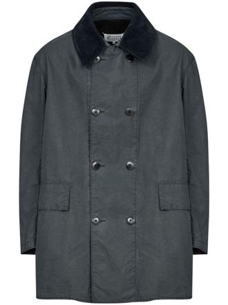 トレンチコート MAISON MARGIELA CHARCOAL COTTON BLEND TRENCH COAT Cotton gabardine trench coat