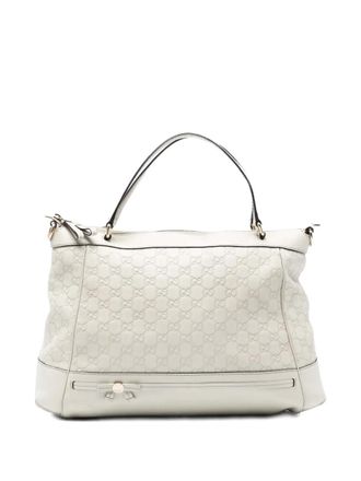 Gucci 2016-2025 Guccissima Mayfair satchel - women - Calf Leather - One Size - White