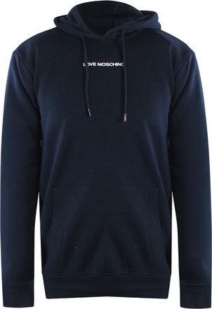 Moschino Mens Love Navy Blue Hoodie Cotton - Size X-Large