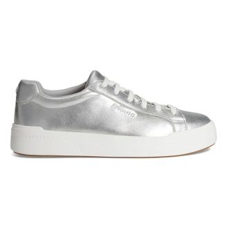 Vionic Colbie Metallic Leather Womens Fashion Trainers - Silver - Size:UK 6.5