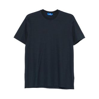 Kired T-Shirts, male, Blue, Size: 2XL Crew-neck T-shirt with Logo