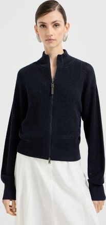 Brunello Cucinelli Sparkling net cardigan in Blue at Nordstrom, Size Xx-Small Eu