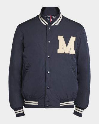 Moncler Men & apos;s Lateltin Padded Varsity Bomber Jacket